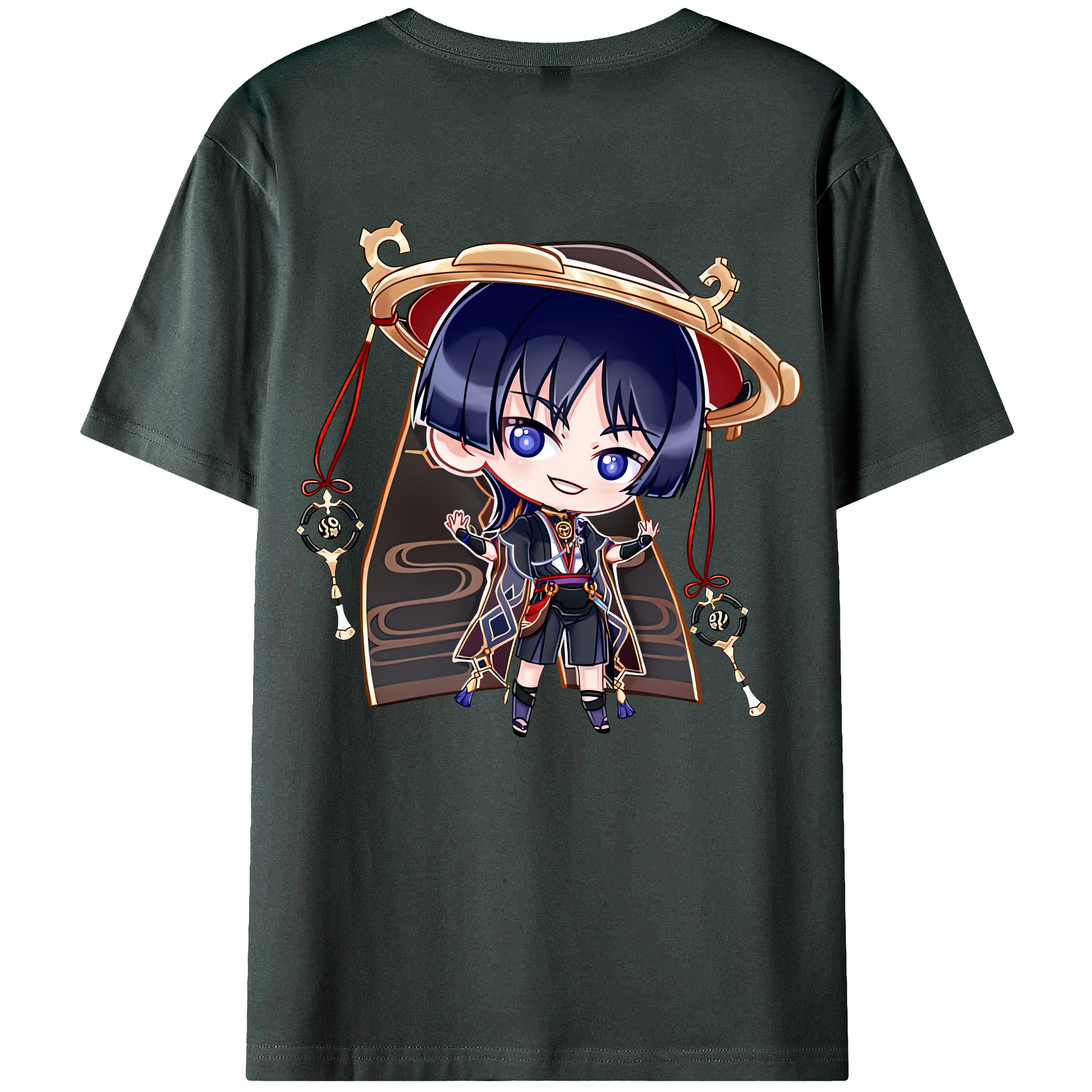 げんし神 さんペい genshin Sanpei 綿100％ メンズ半袖Tシャツ（バックプリント） 通気性